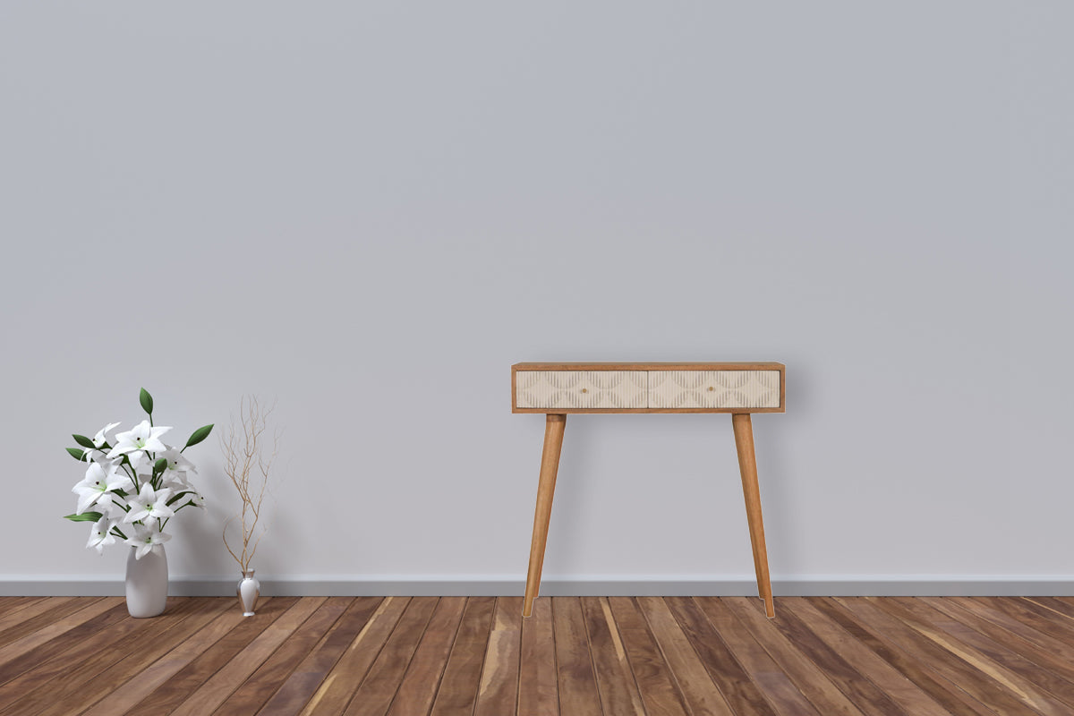 Milan White Console Table