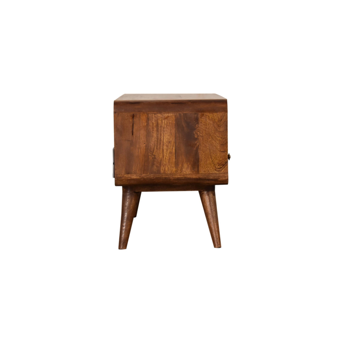 Curve Chestnut Cable TV Unit Chest of Drawers