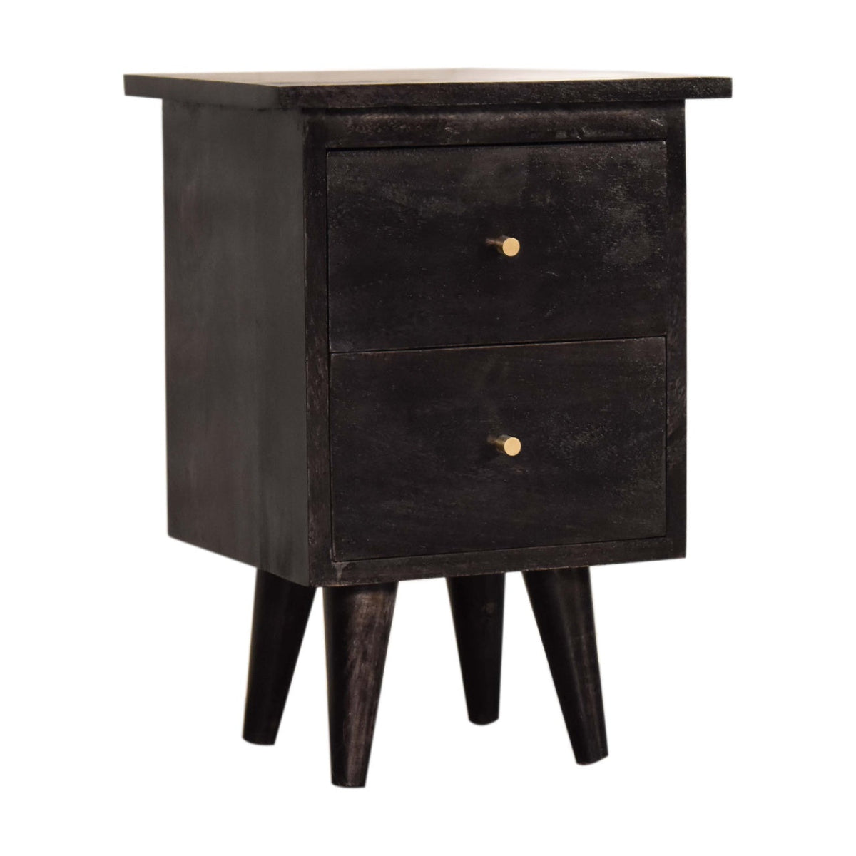 Black Hand Painted Bedside Table