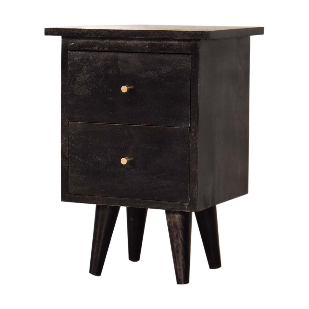 Black Hand Painted Bedside Table