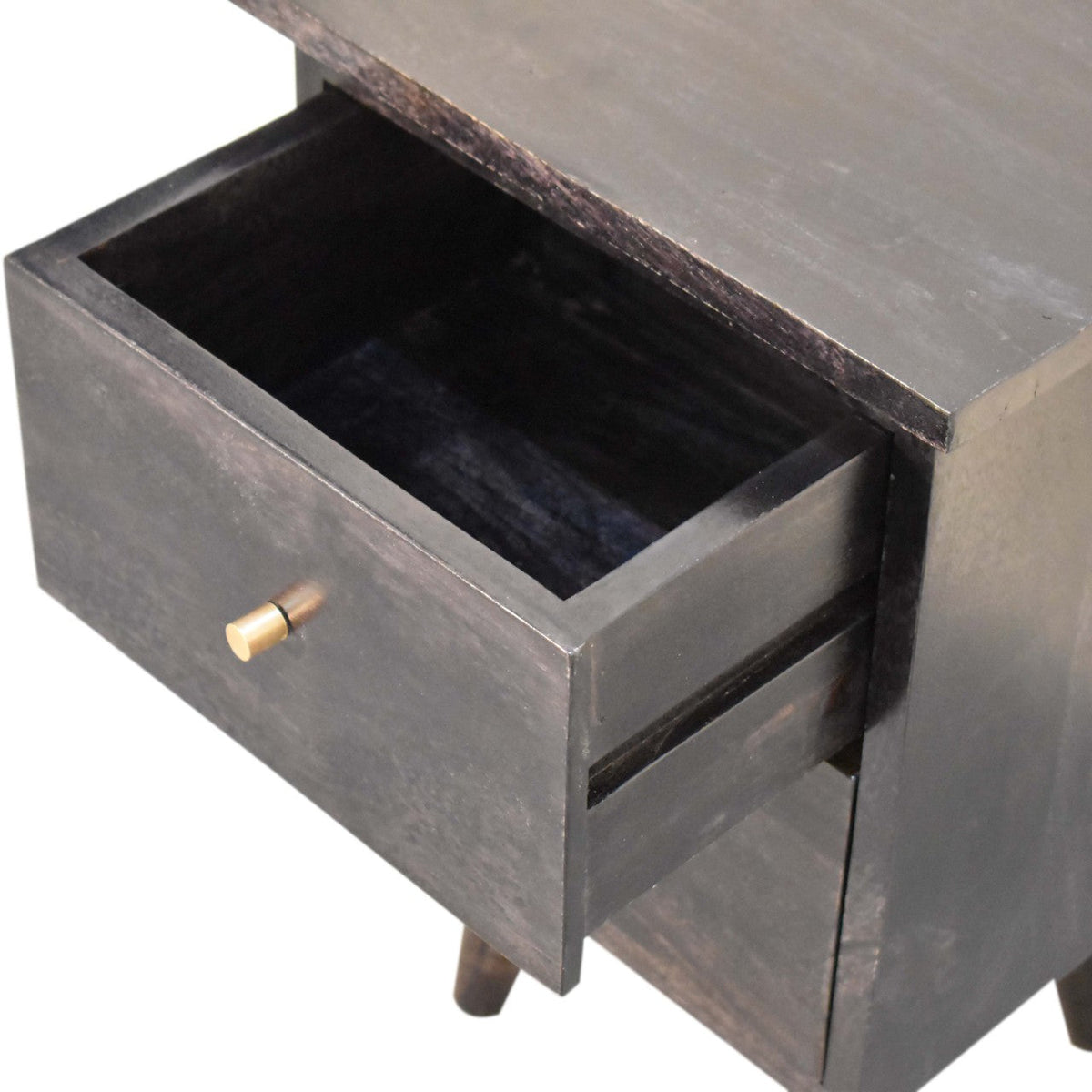 Black Hand Painted Bedside Table