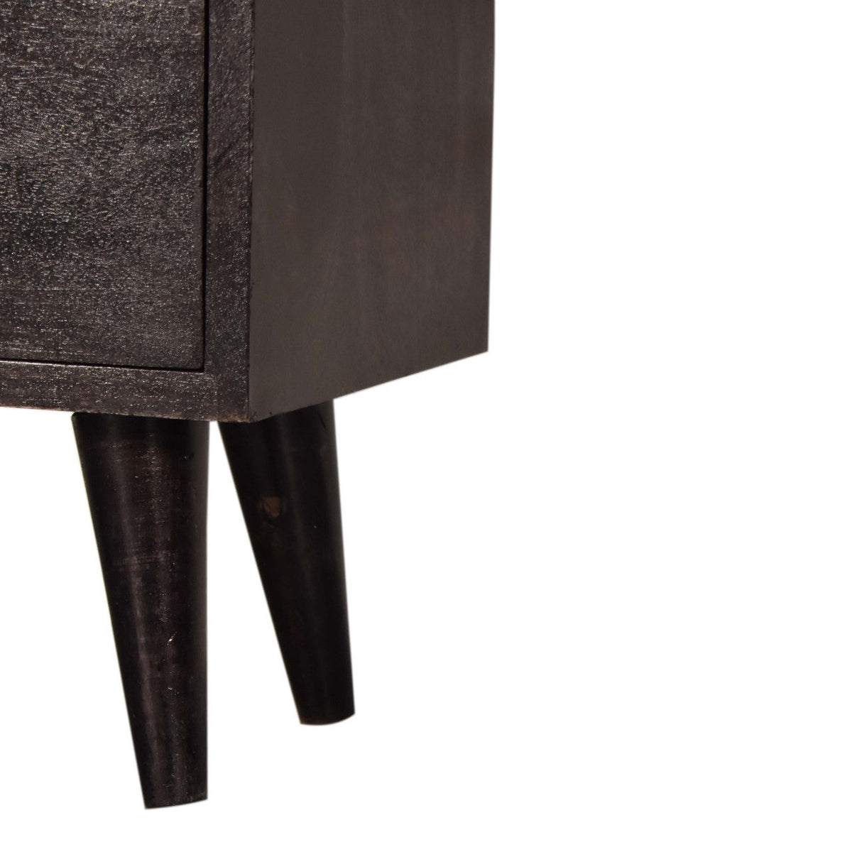 Black Hand Painted Bedside Table