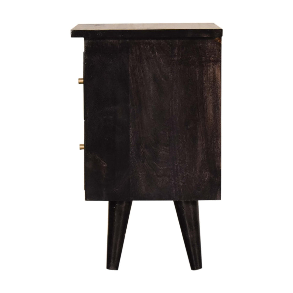 Black Hand Painted Bedside Table