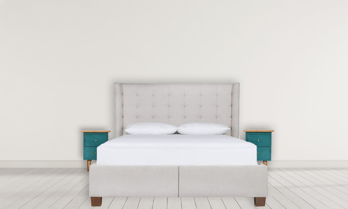 Teal Hand Painted Bedside