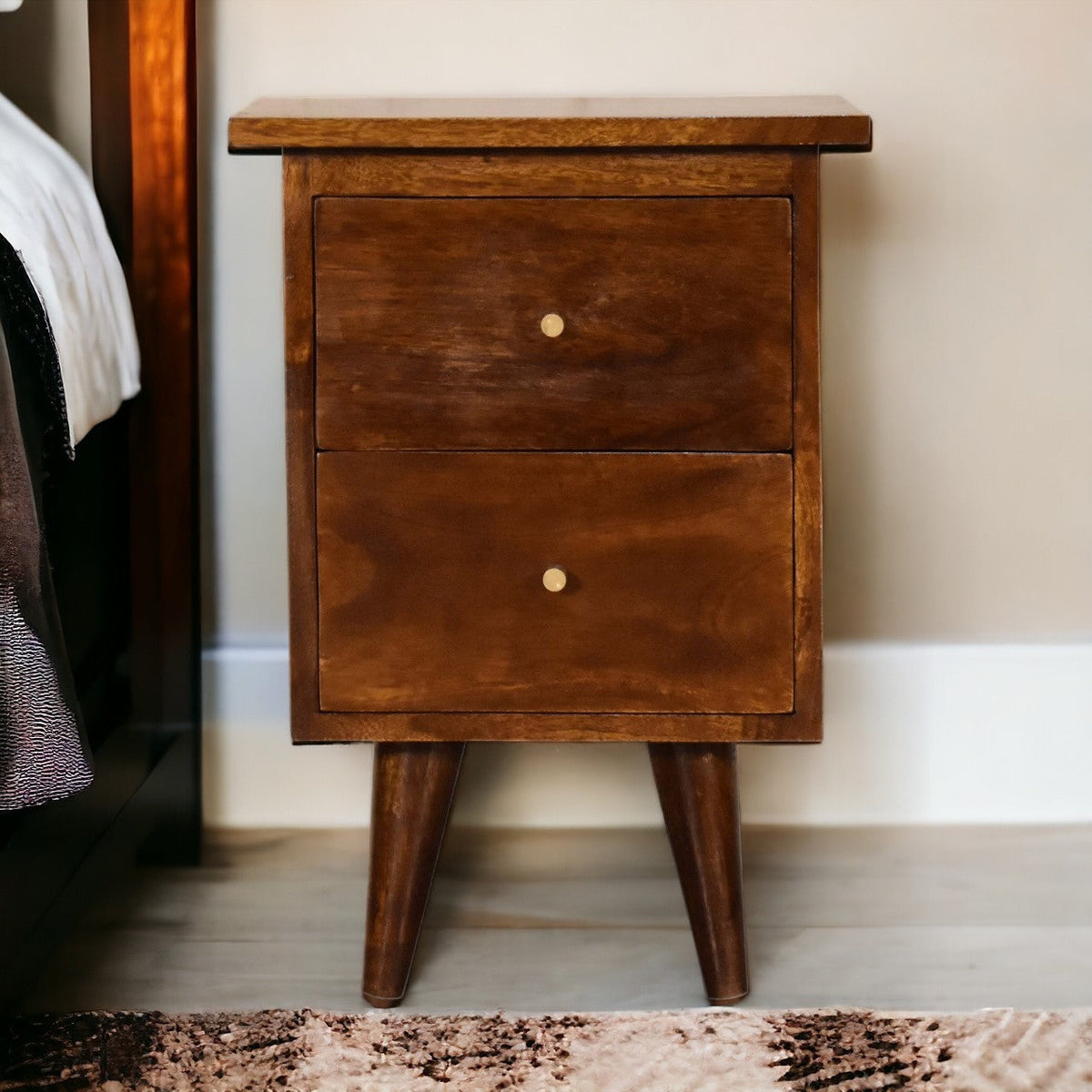 Chestnut Slimline Bedside
