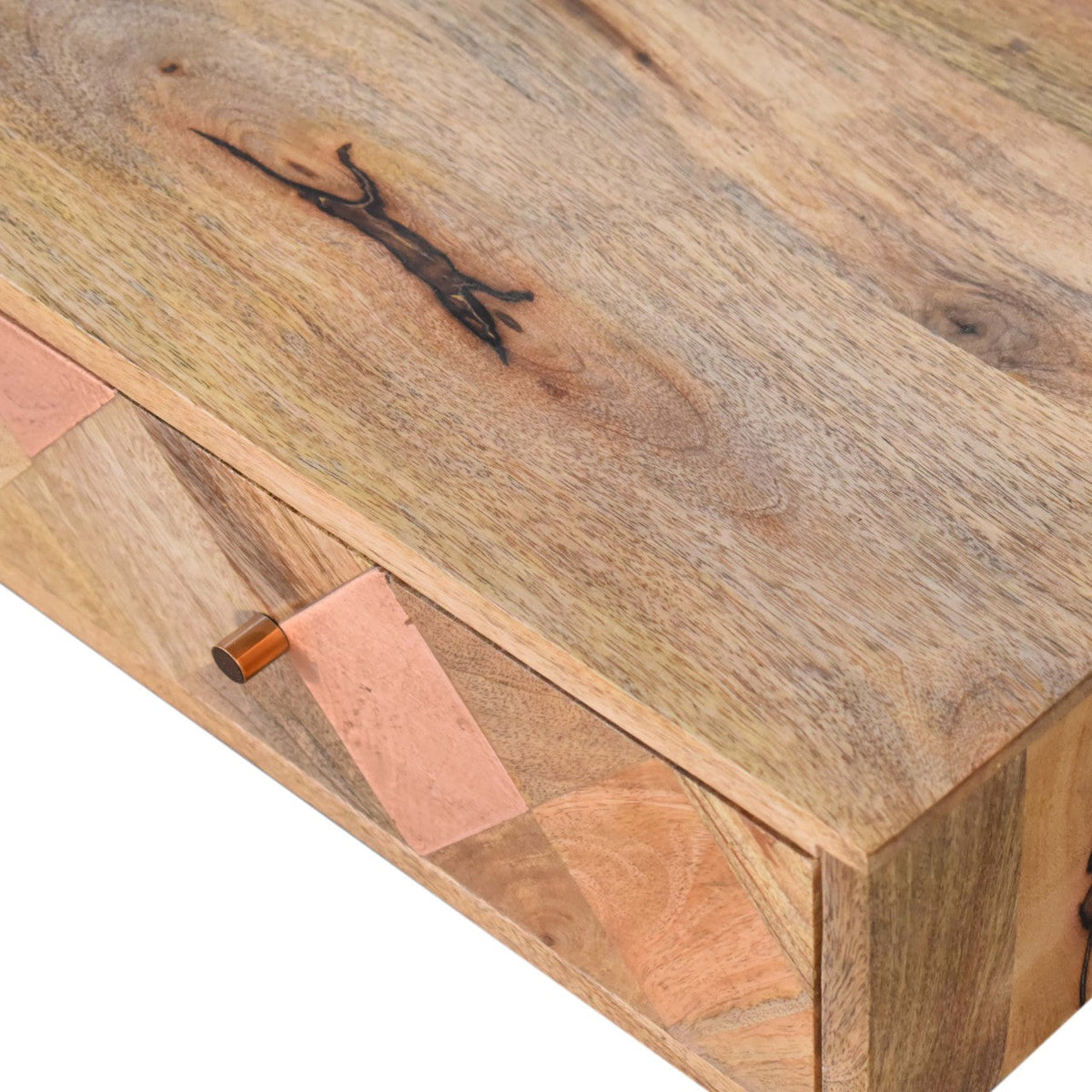 Oak-ish Copper Inlay Coffee Table