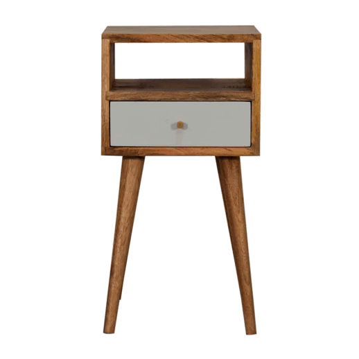Mini Sky Blue Hand Painted Bedside Table