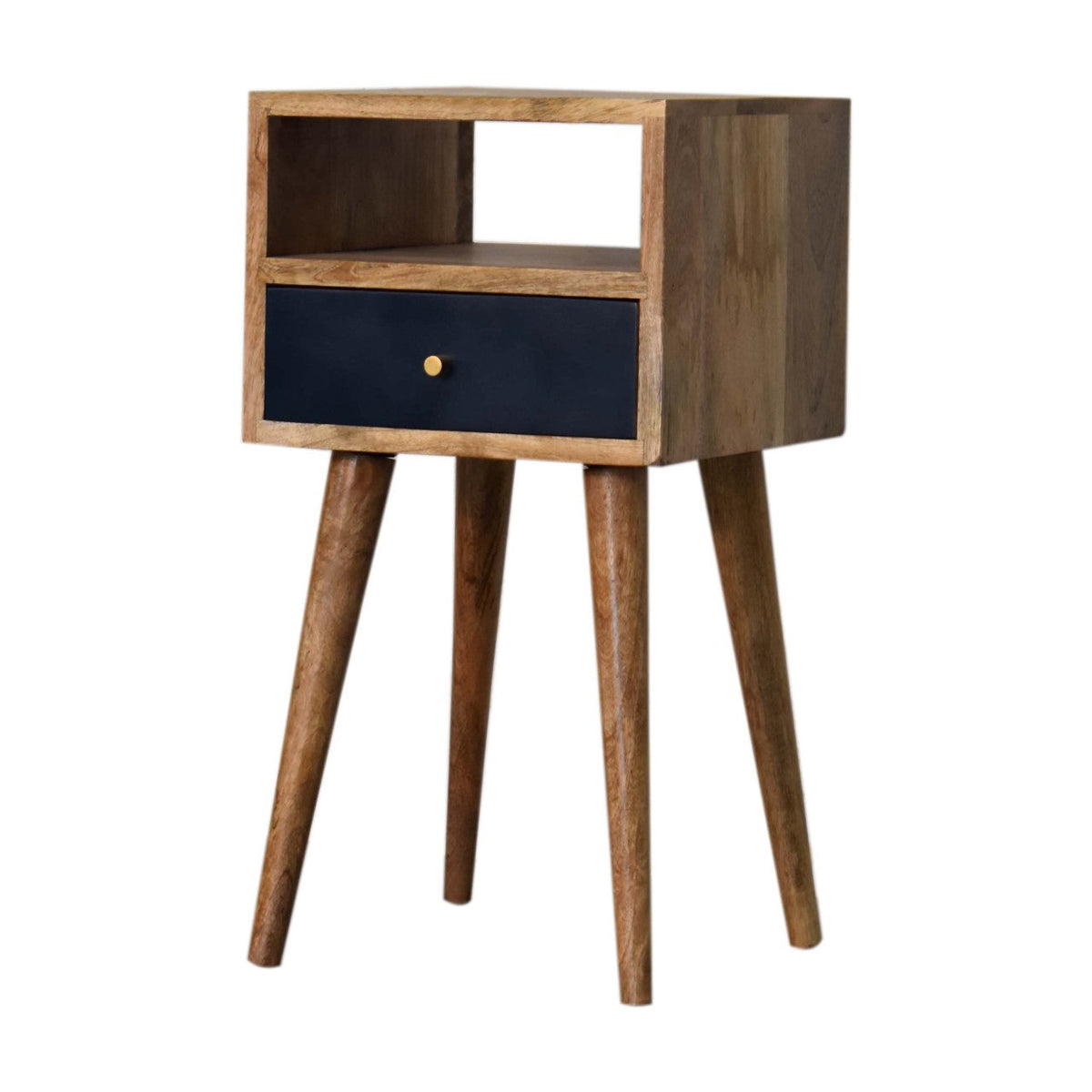 Mini Navy Blue Hand Painted Bedside Table