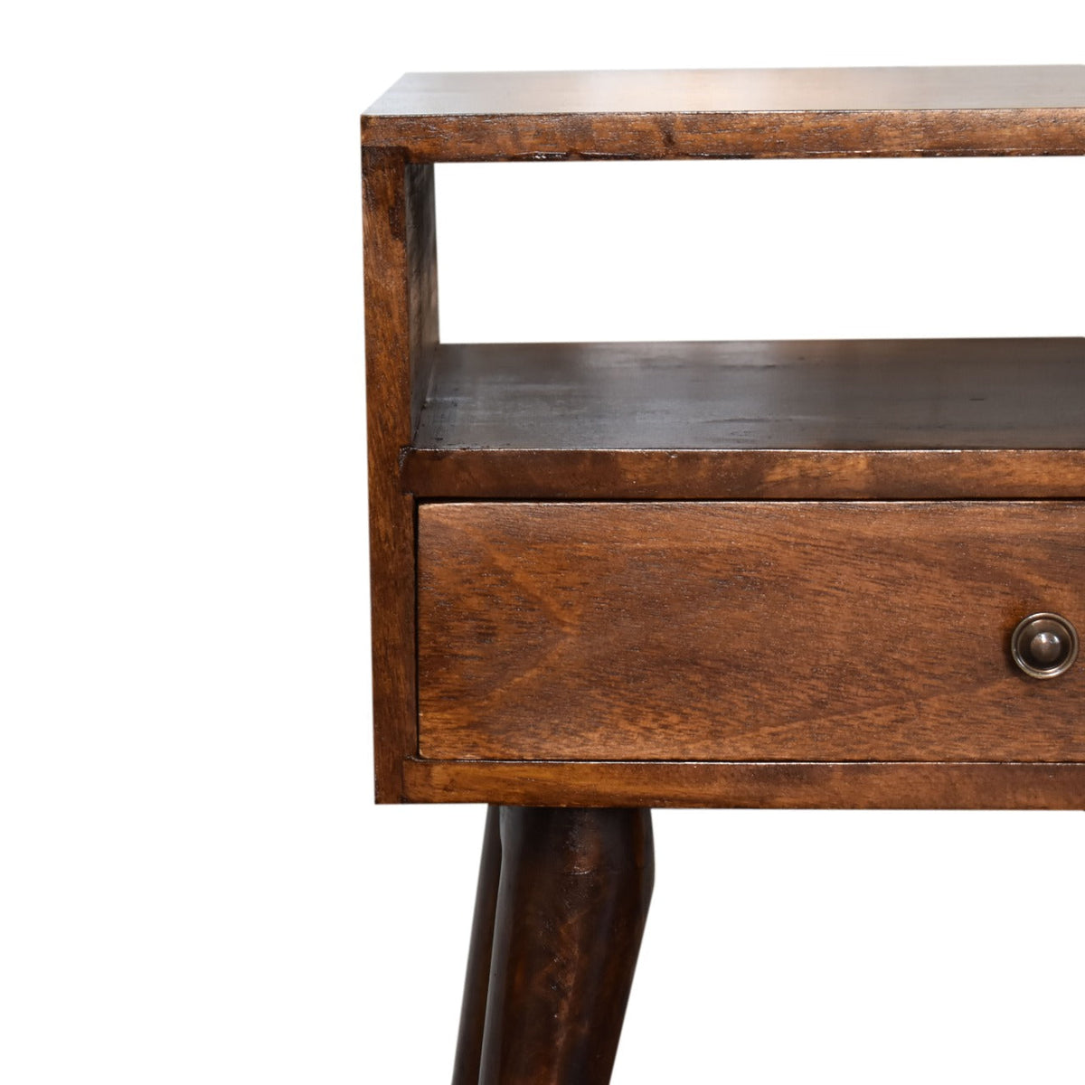 Modern Chestnut Solid Wood Bedside Table