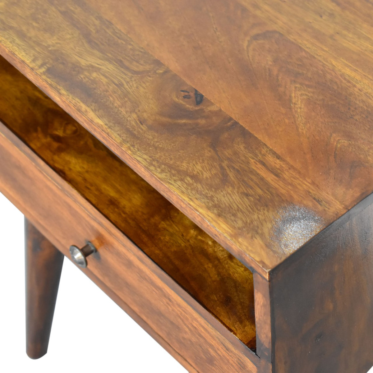 Modern Chestnut Solid Wood Bedside Table