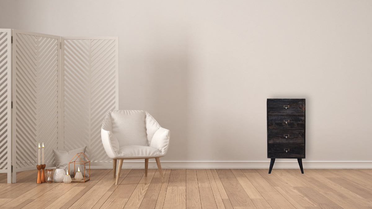 Ash-Black Filing Cabinet