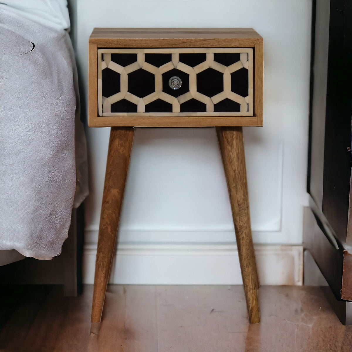 Mini Bone Inlay Bedside Table