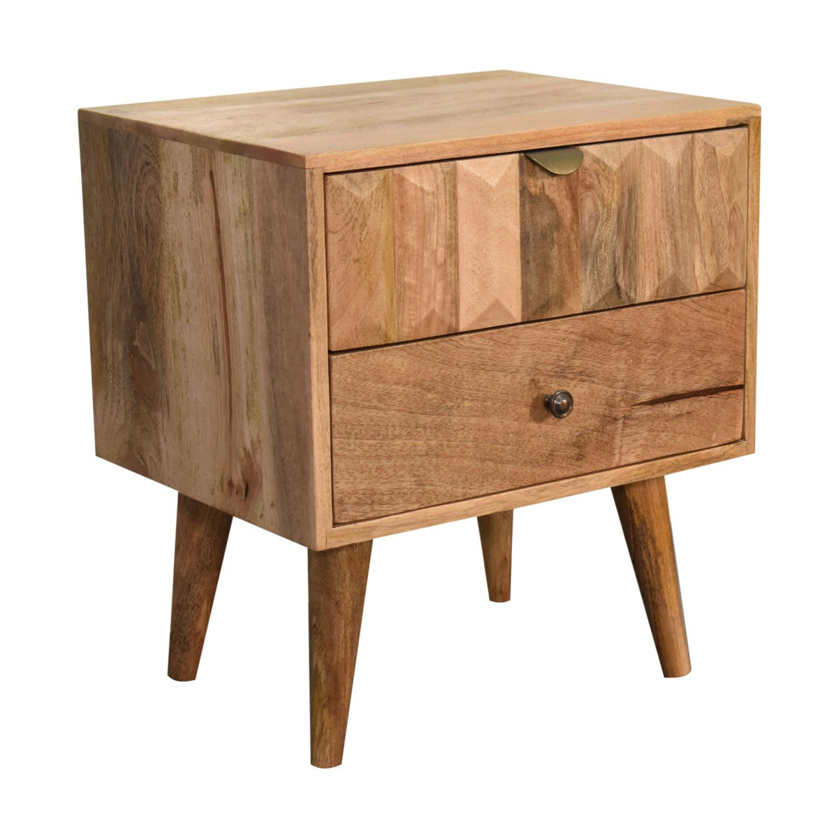 Oak-ish Prism Bedside Table