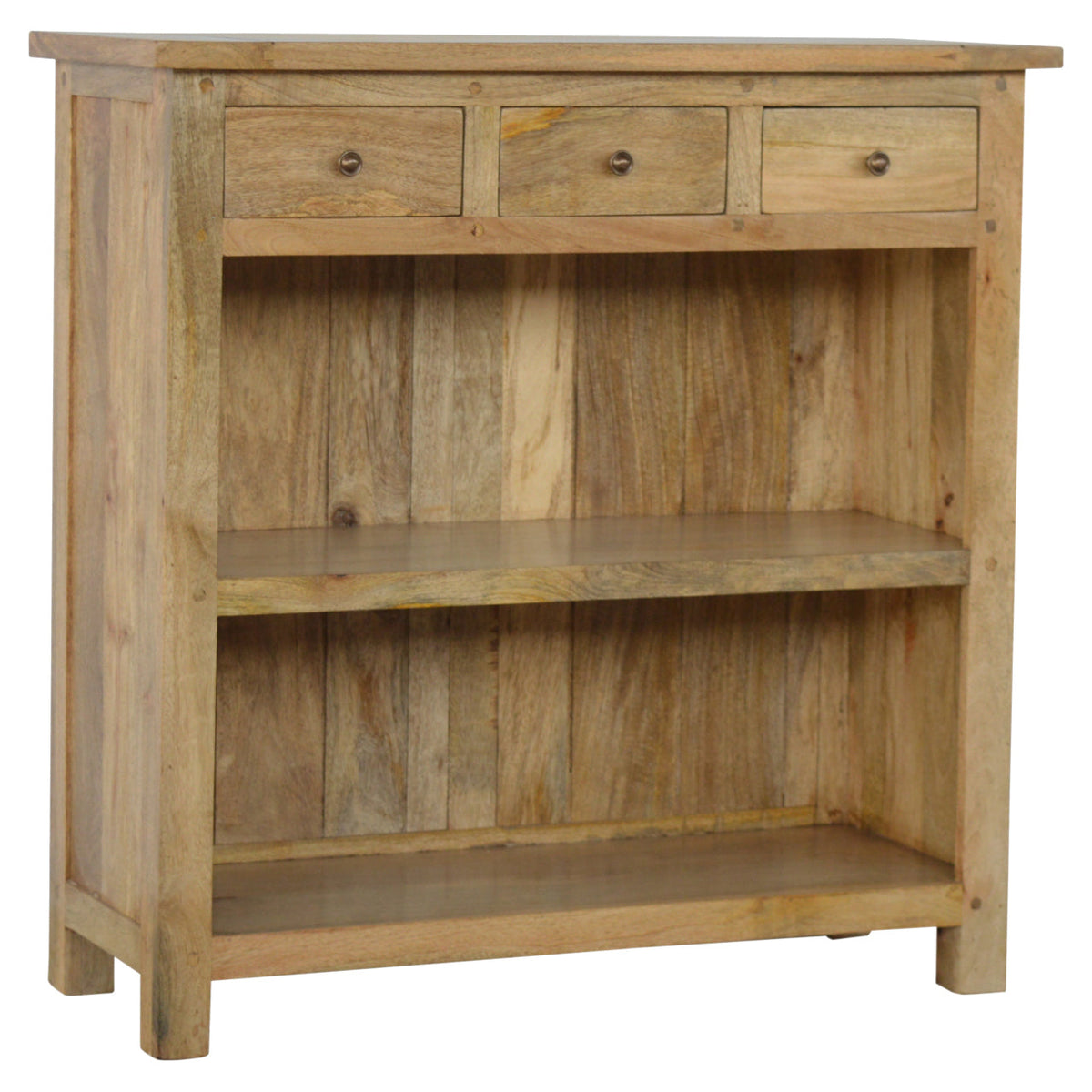 Country Style Low Bookcase Chest of Drawers