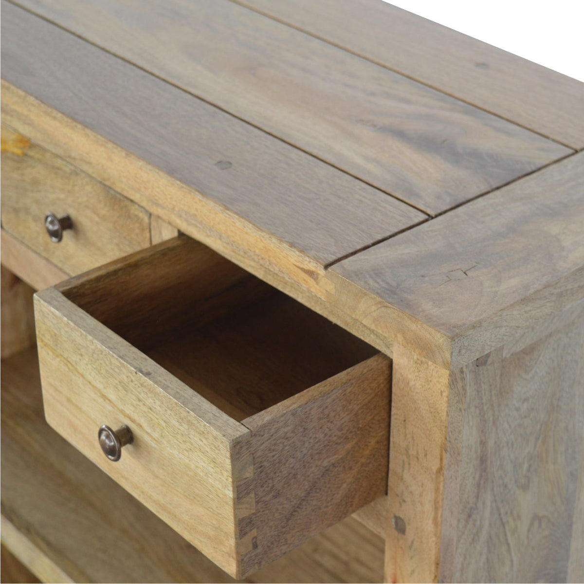 Country Style Low Bookcase Chest of Drawers