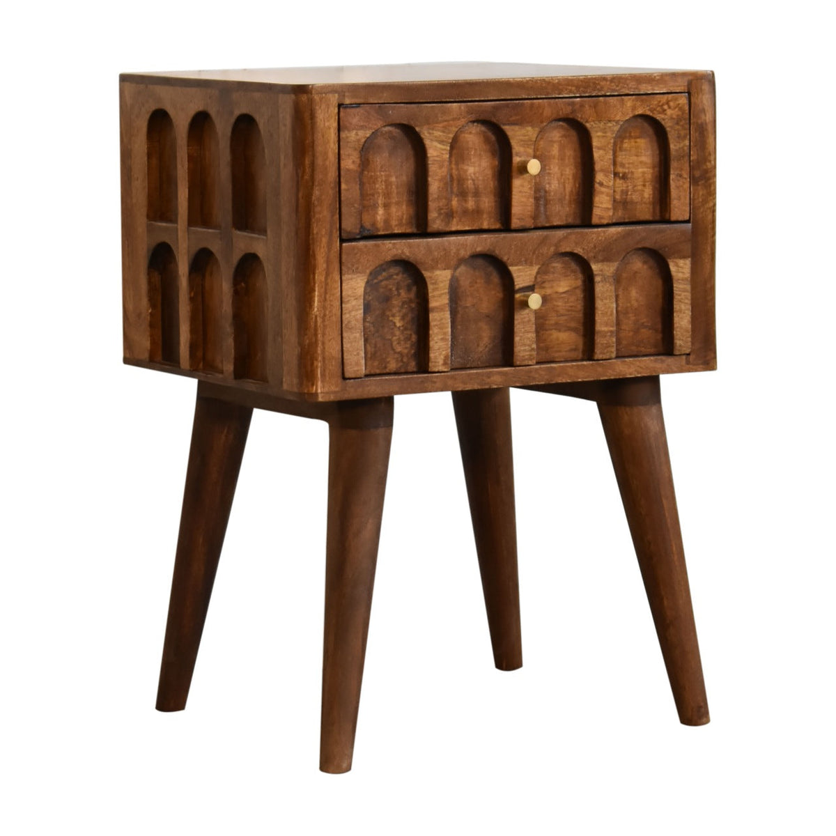 Chestnut Arch Bedside Table