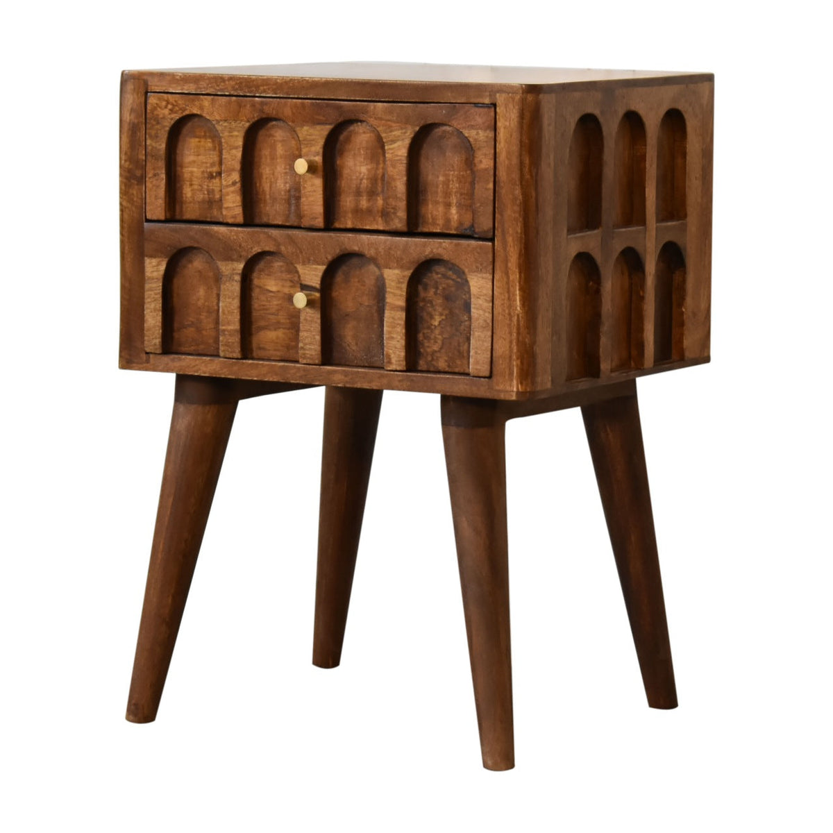 Chestnut Arch Bedside Table