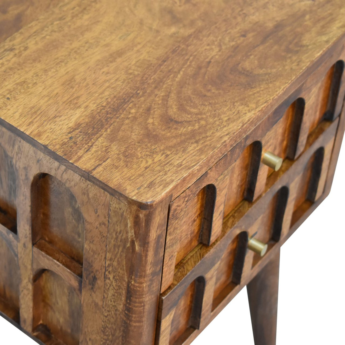 Chestnut Arch Bedside Table