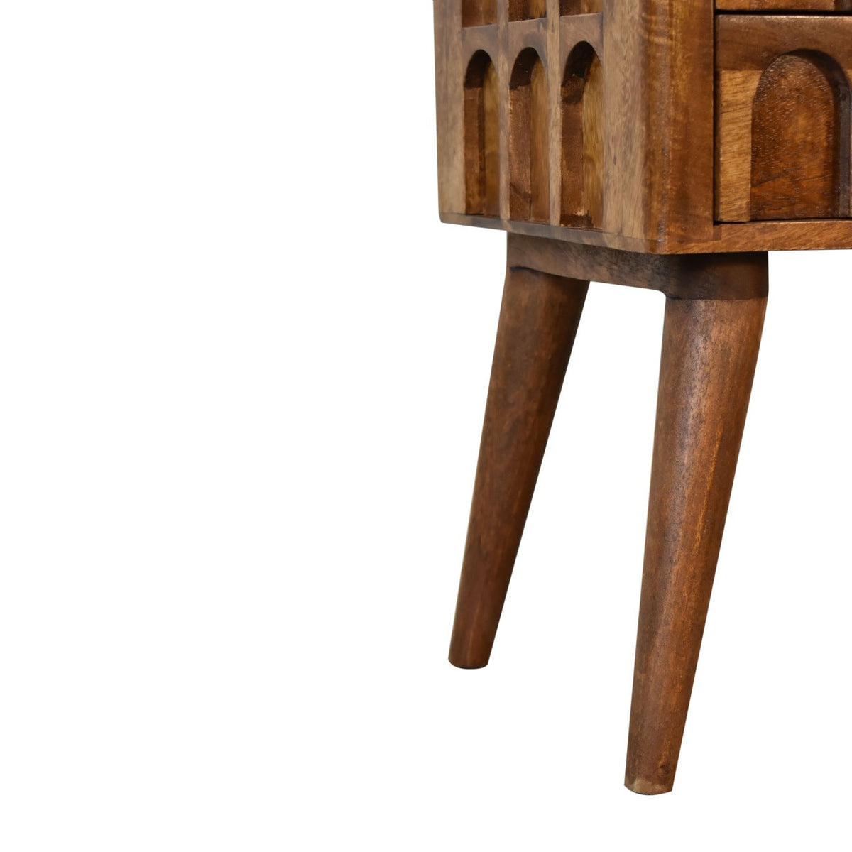 Chestnut Arch Bedside Table