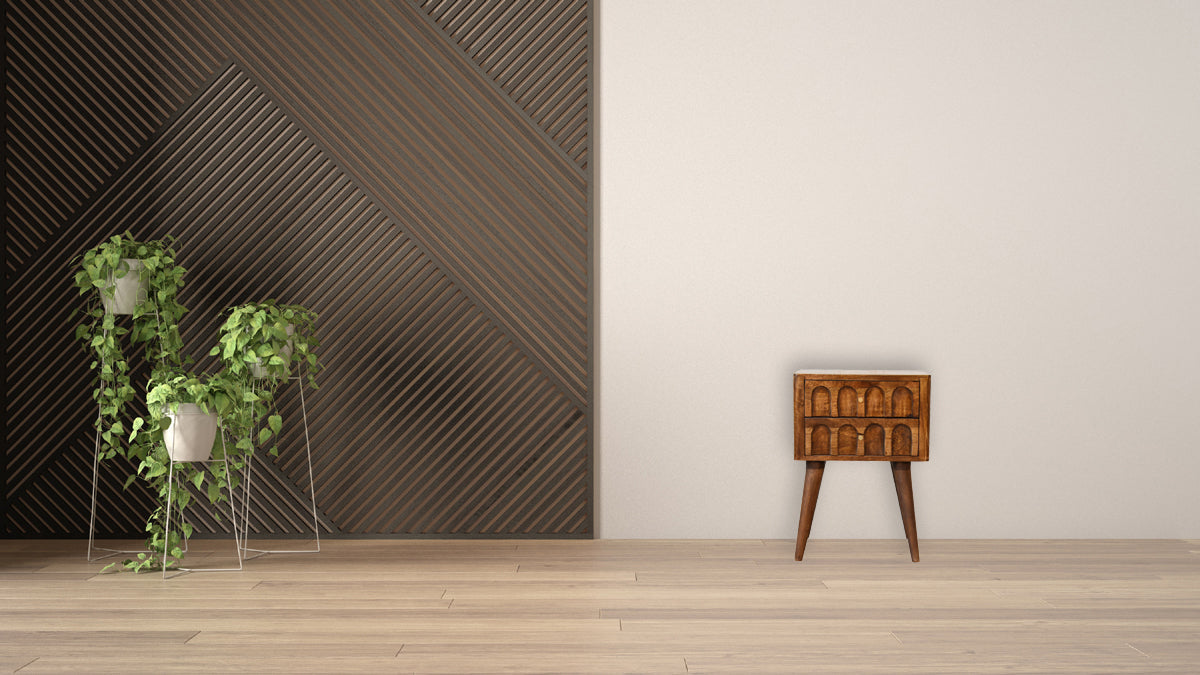 Chestnut Arch Bedside Table