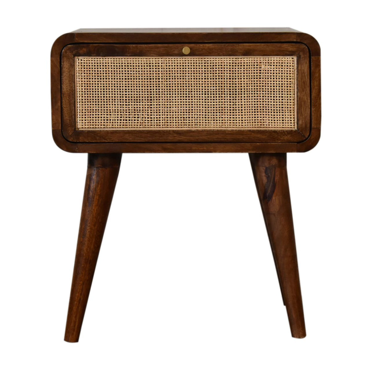Close-knit Chestnut Bedside Table