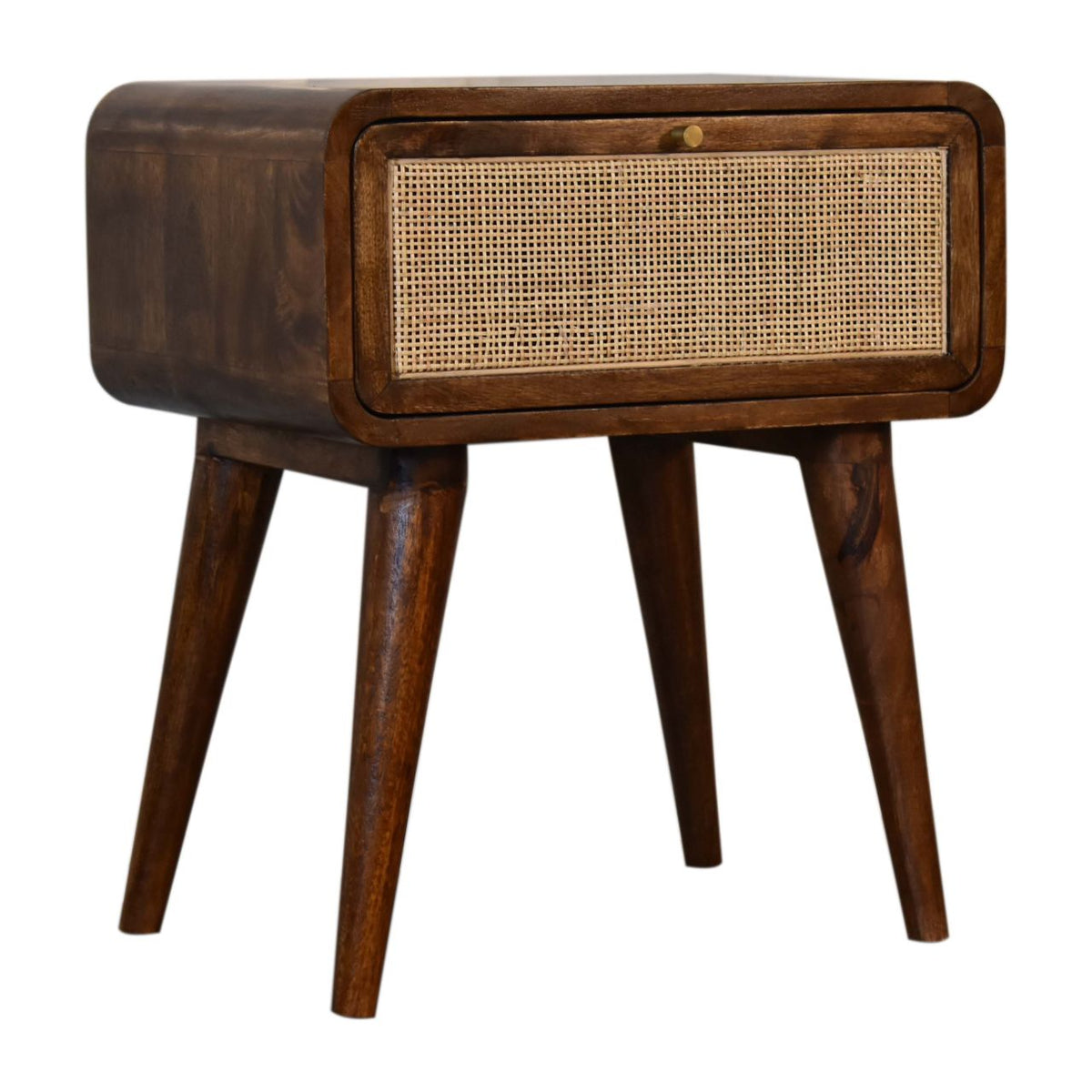 Close-knit Chestnut Bedside Table