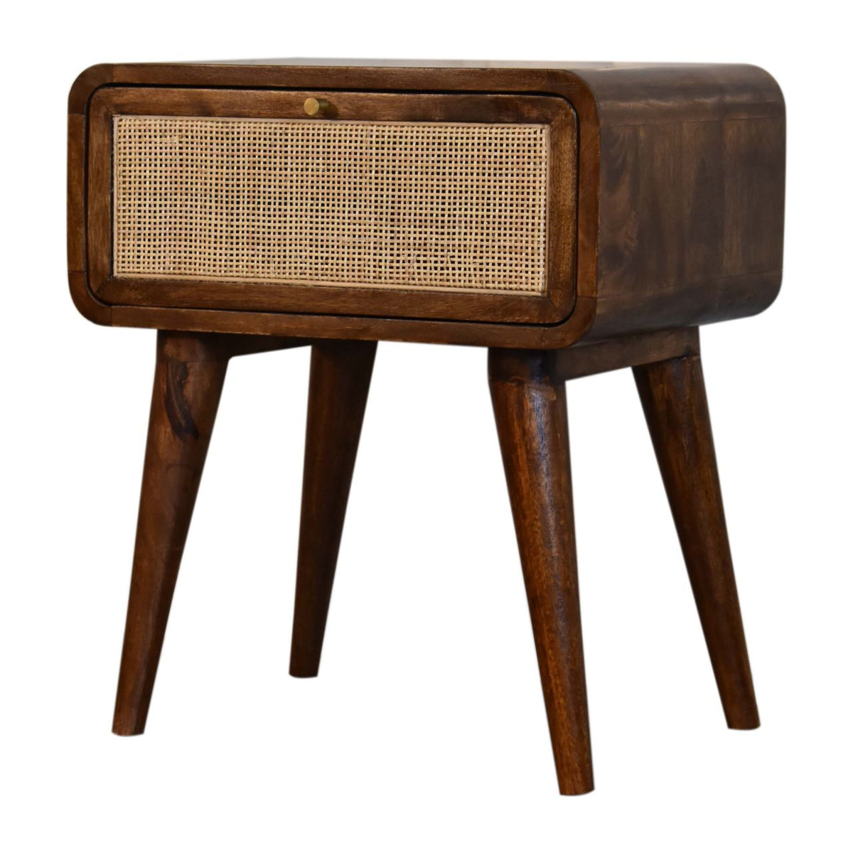Close-knit Chestnut Bedside Table