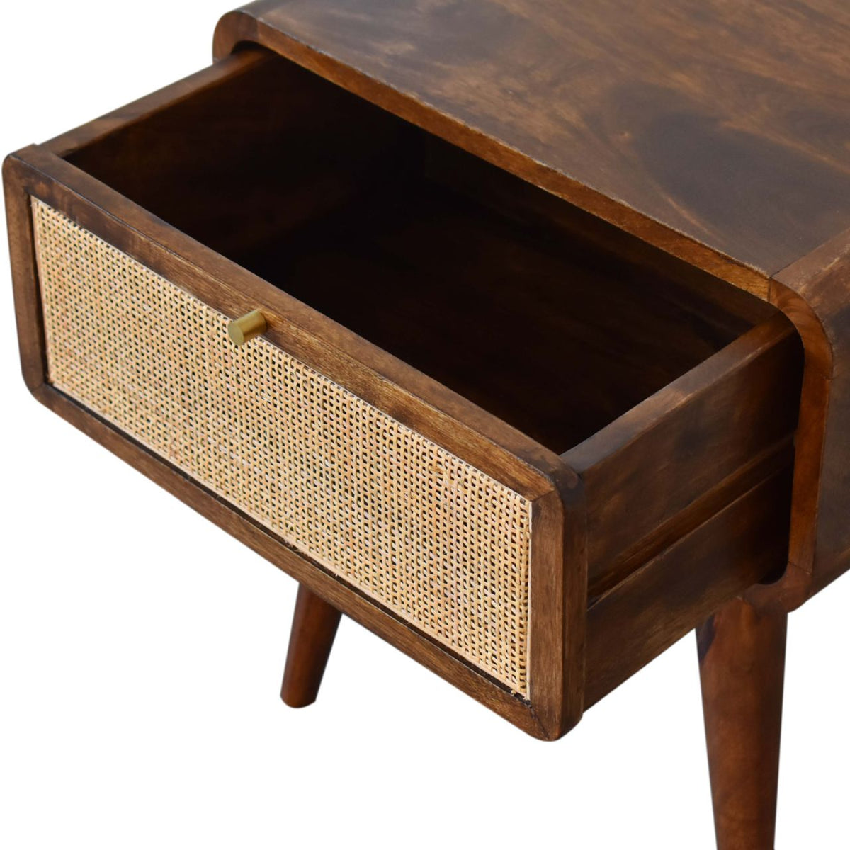 Close-knit Chestnut Bedside Table