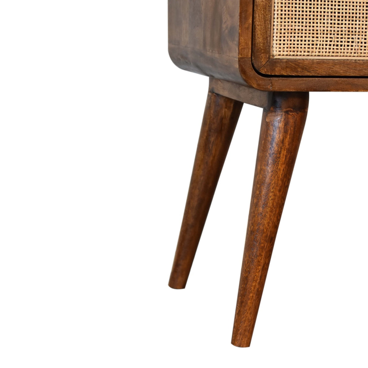 Close-knit Chestnut Bedside Table