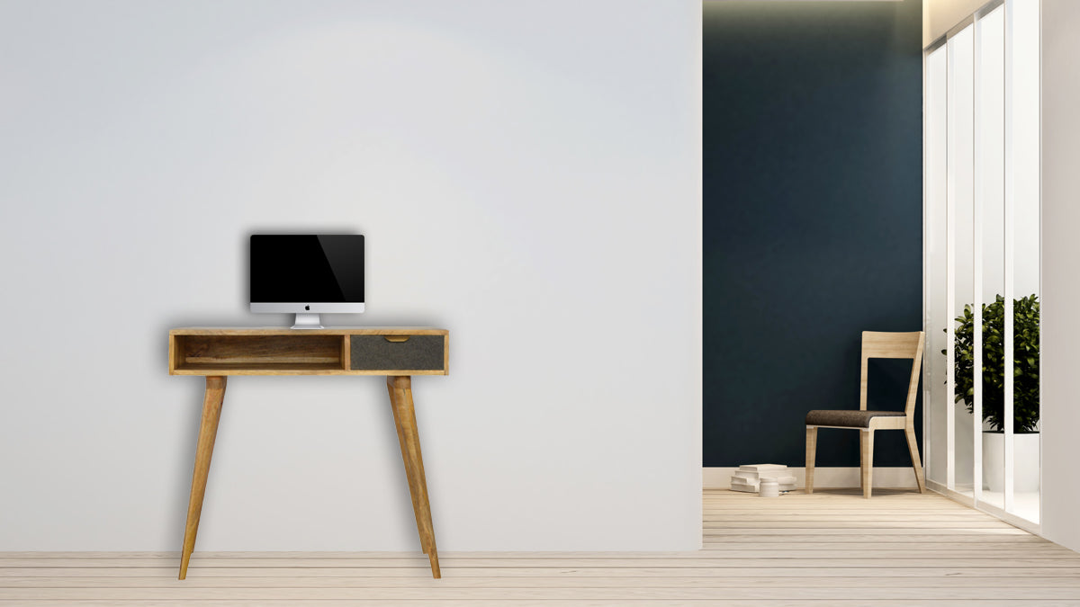 Grey Tweed Writing Desk