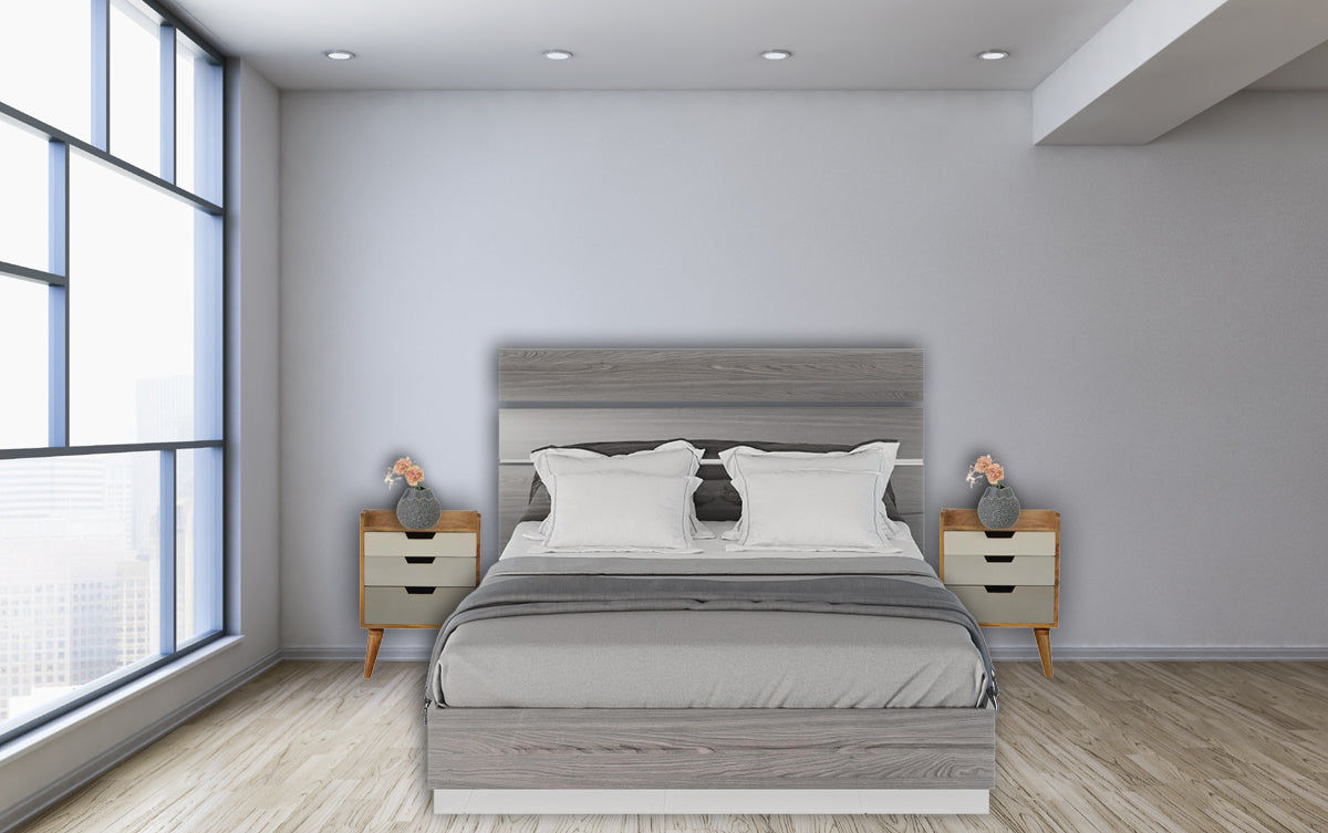 Grey and White Gradient Bedside Table