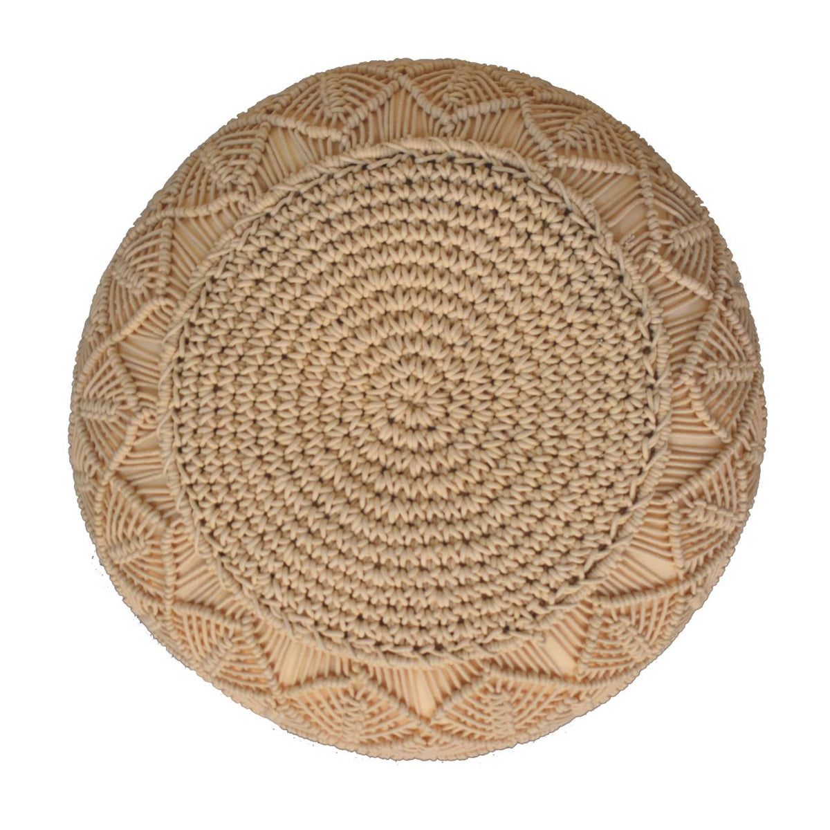 Ansley Beige Pouffe