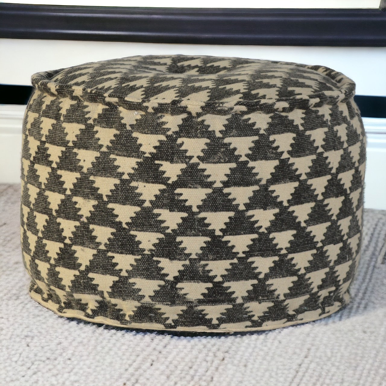 Jute Durrie Round Footstool