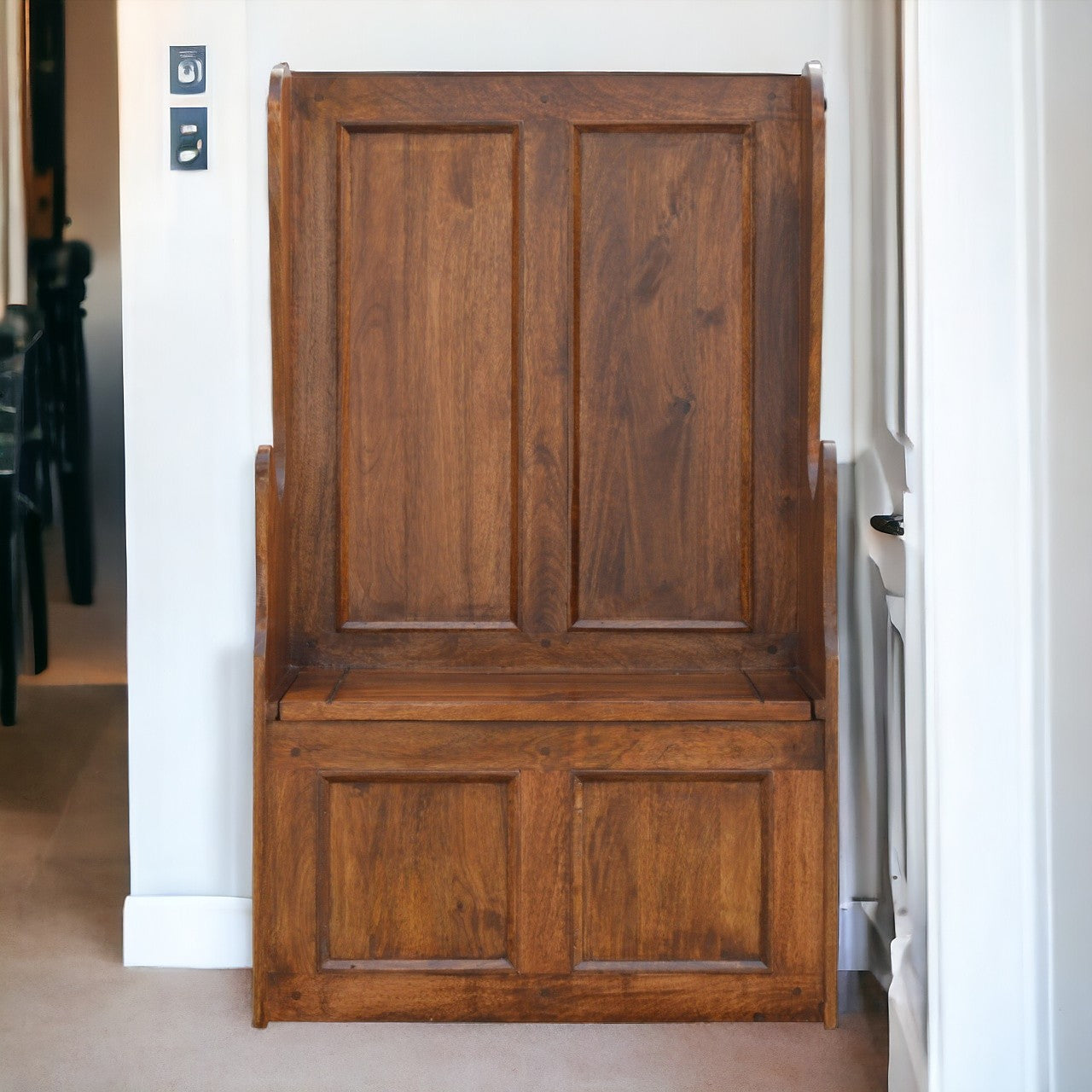 Lid up County Style Monks Bench