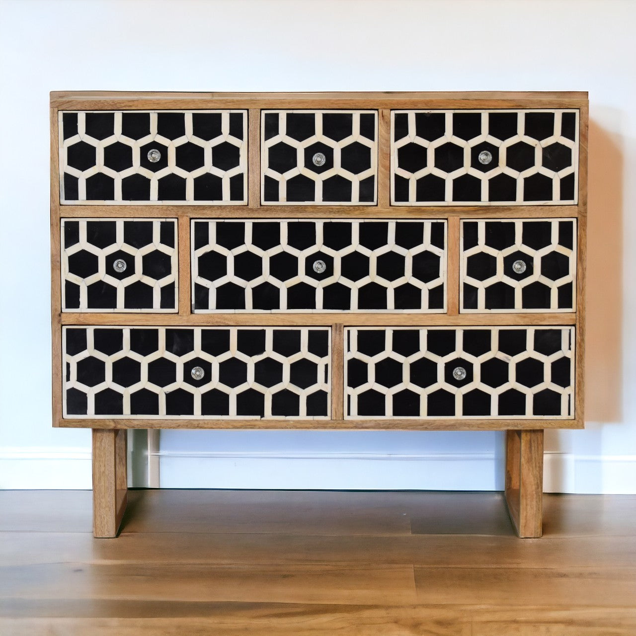 U-Shape Bone Inlay Chest