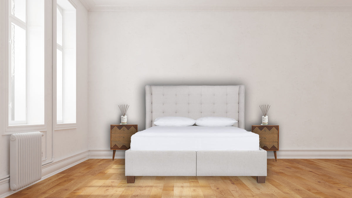 3 Drawer Brass Chevron Bedside