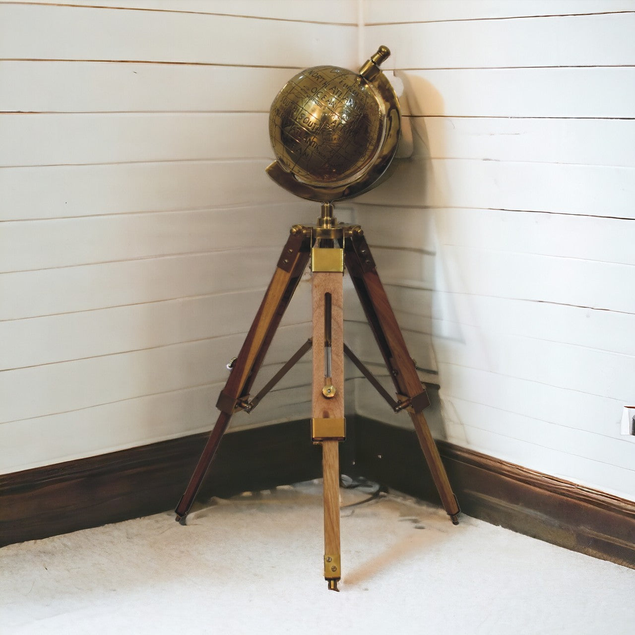Brass Antique Tripod Globe
