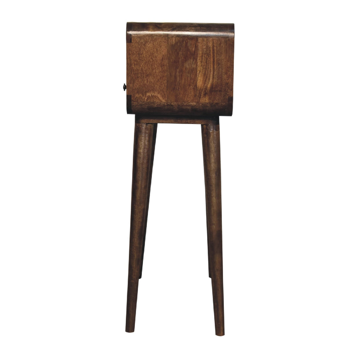 Mini Grey-wash Curved Console Table