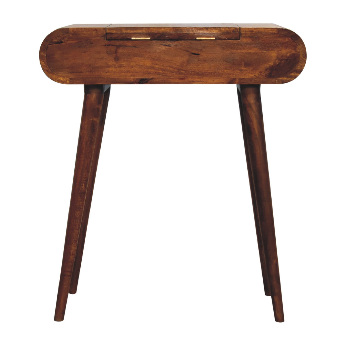 Mini Round Chestnut Fold Vanity Chest of Drawers