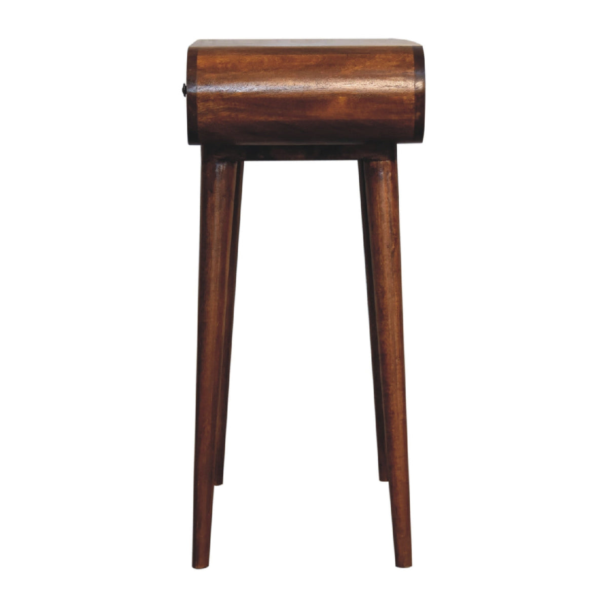 Mini Round Chestnut Fold Vanity Chest of Drawers
