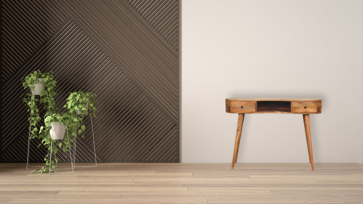 Oak-ish Wave Writing Desk