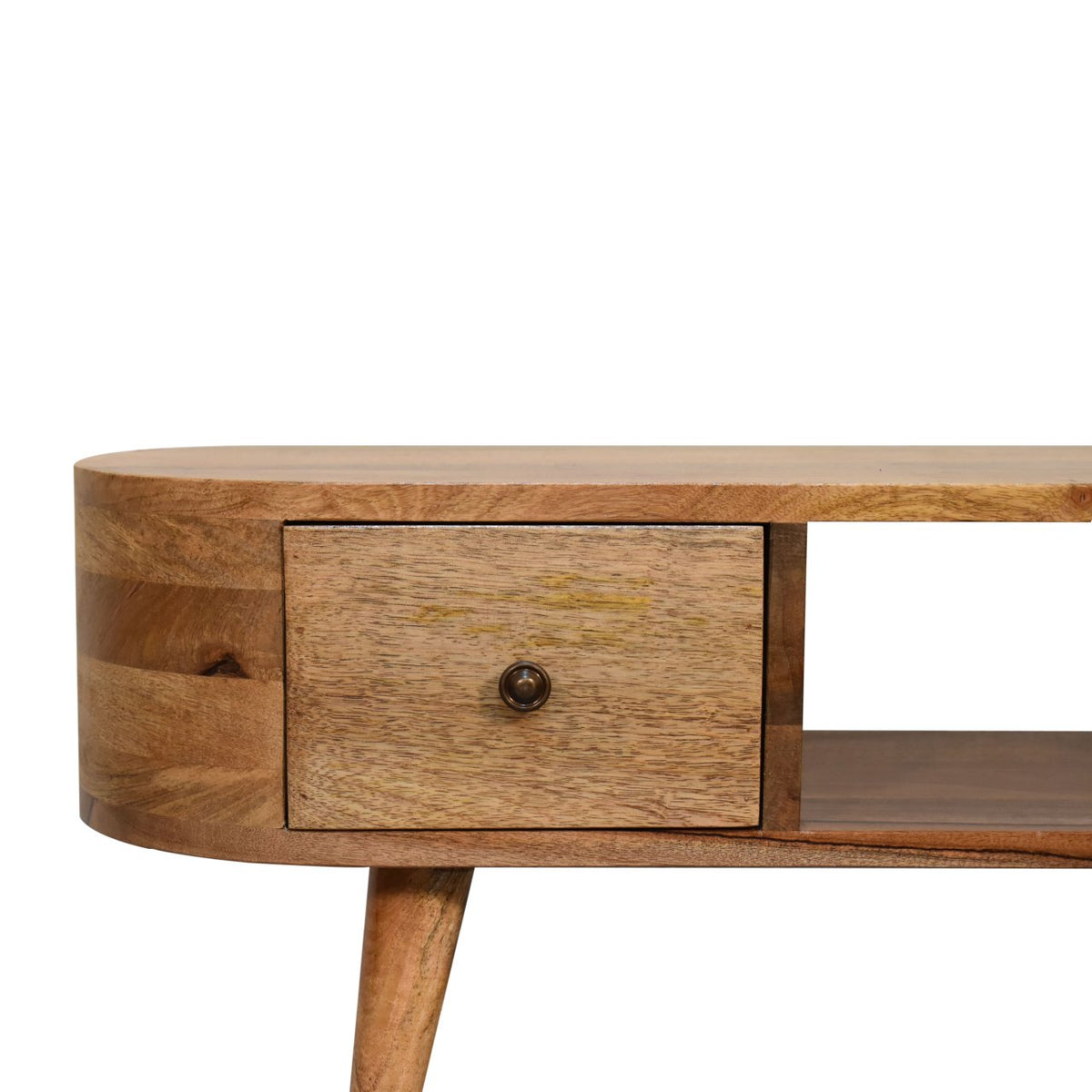 Mini Rounded Dual Drawer Entertainment Unit