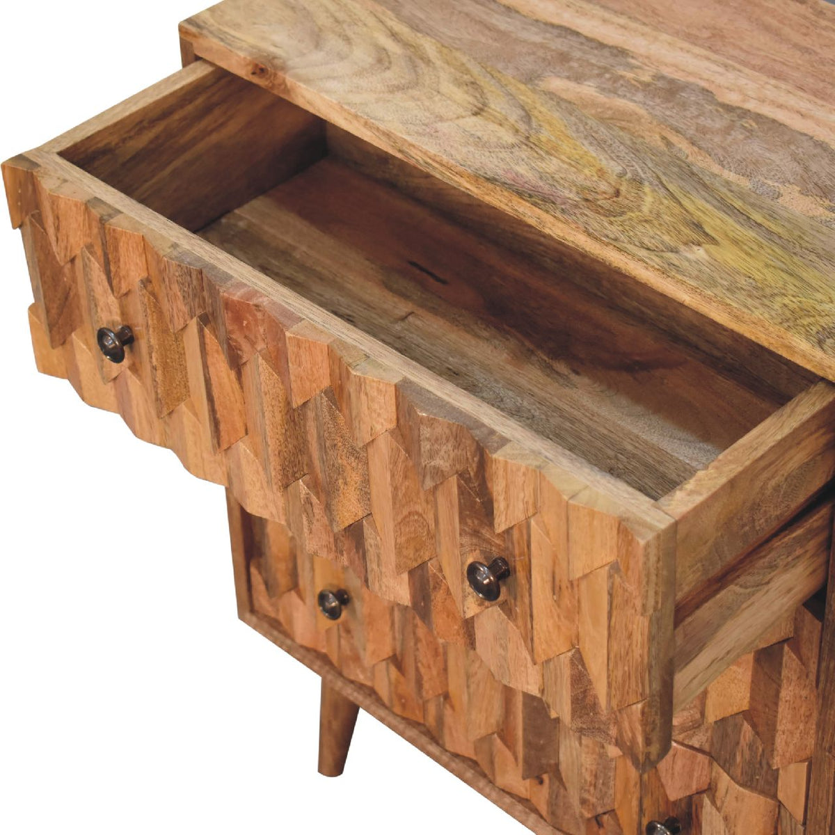Mini Pineapple Carved Chest of Drawers