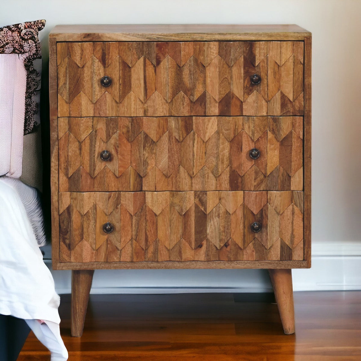 Mini Pineapple Carved Chest of Drawers