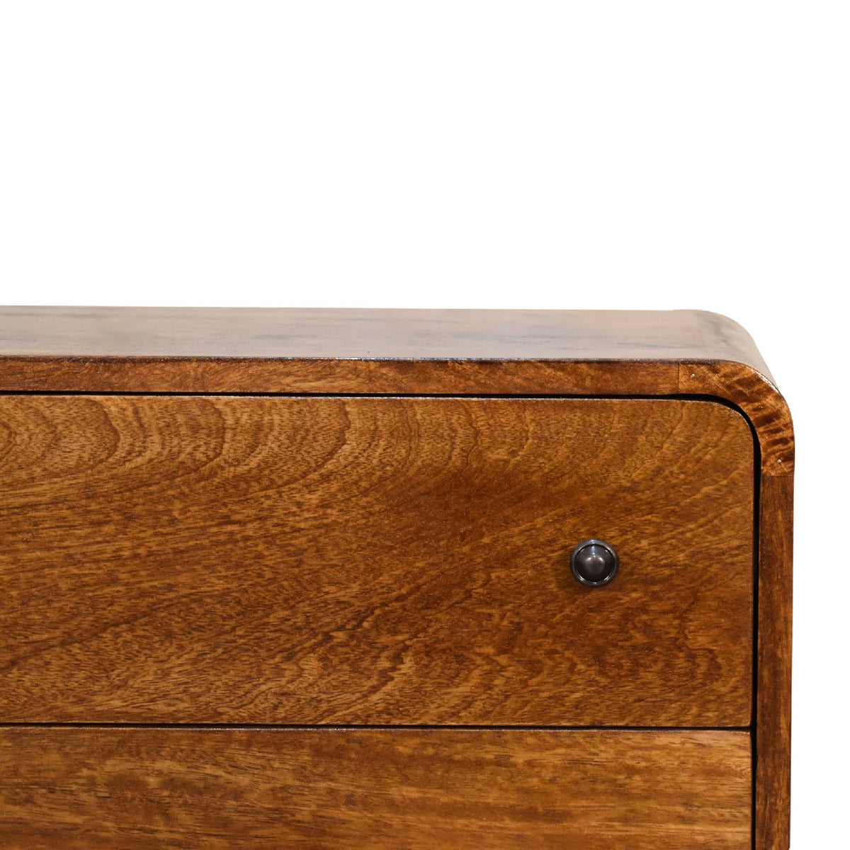 Mini Curved Chestnut Chest of Drawers