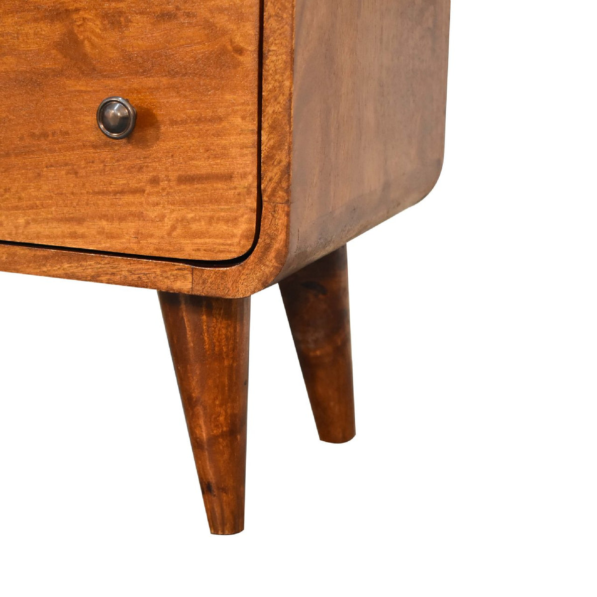 Mini Curved Chestnut Chest of Drawers