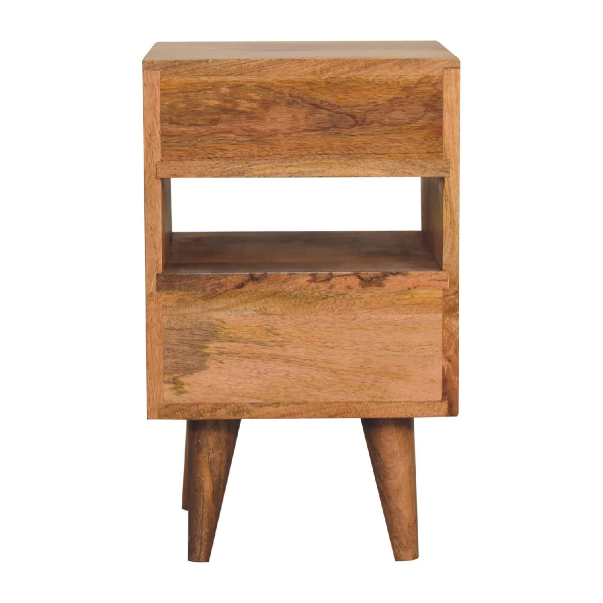 Mini Grey and White Cut-out Bedside Table