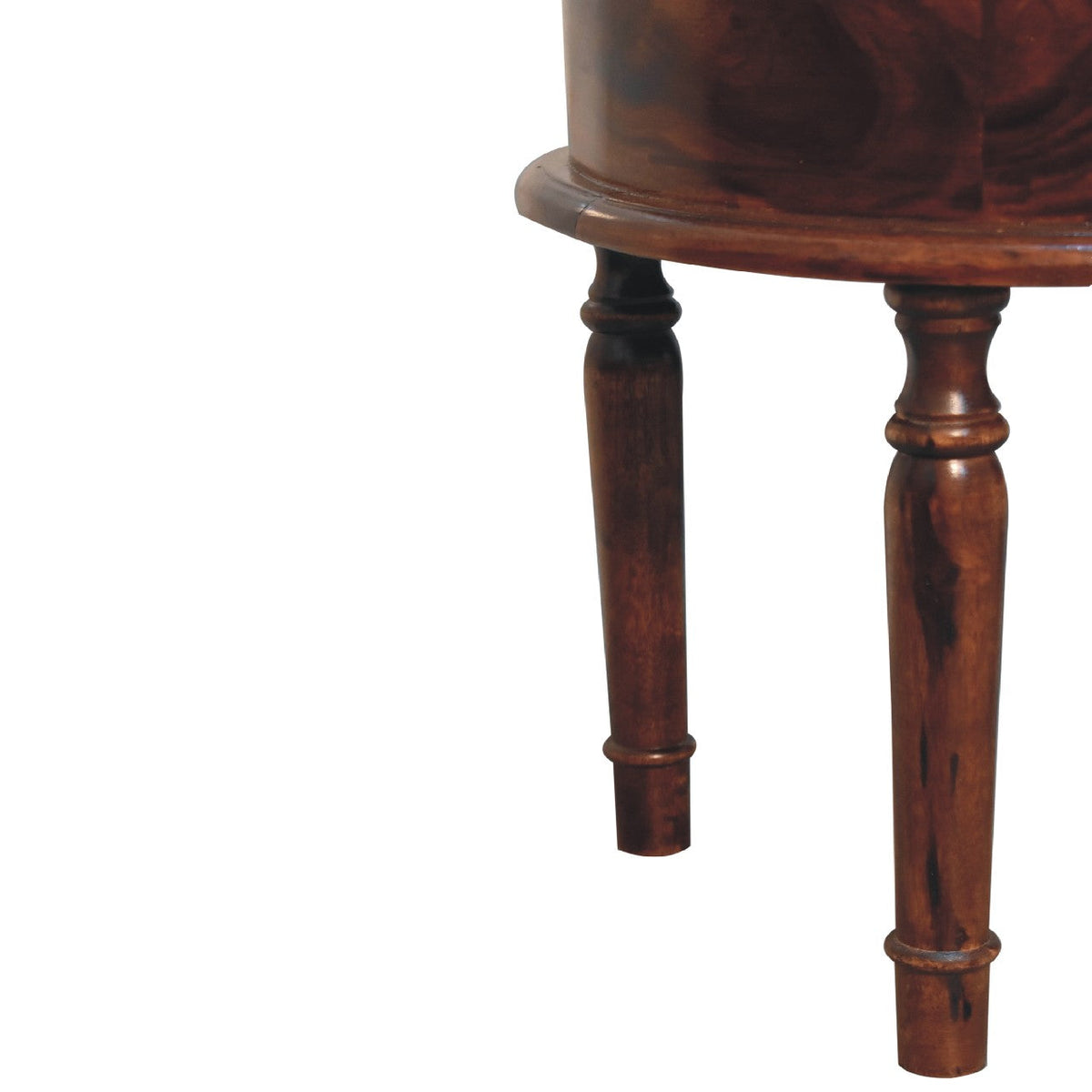 Honey finish Turned Leg Bedside Table