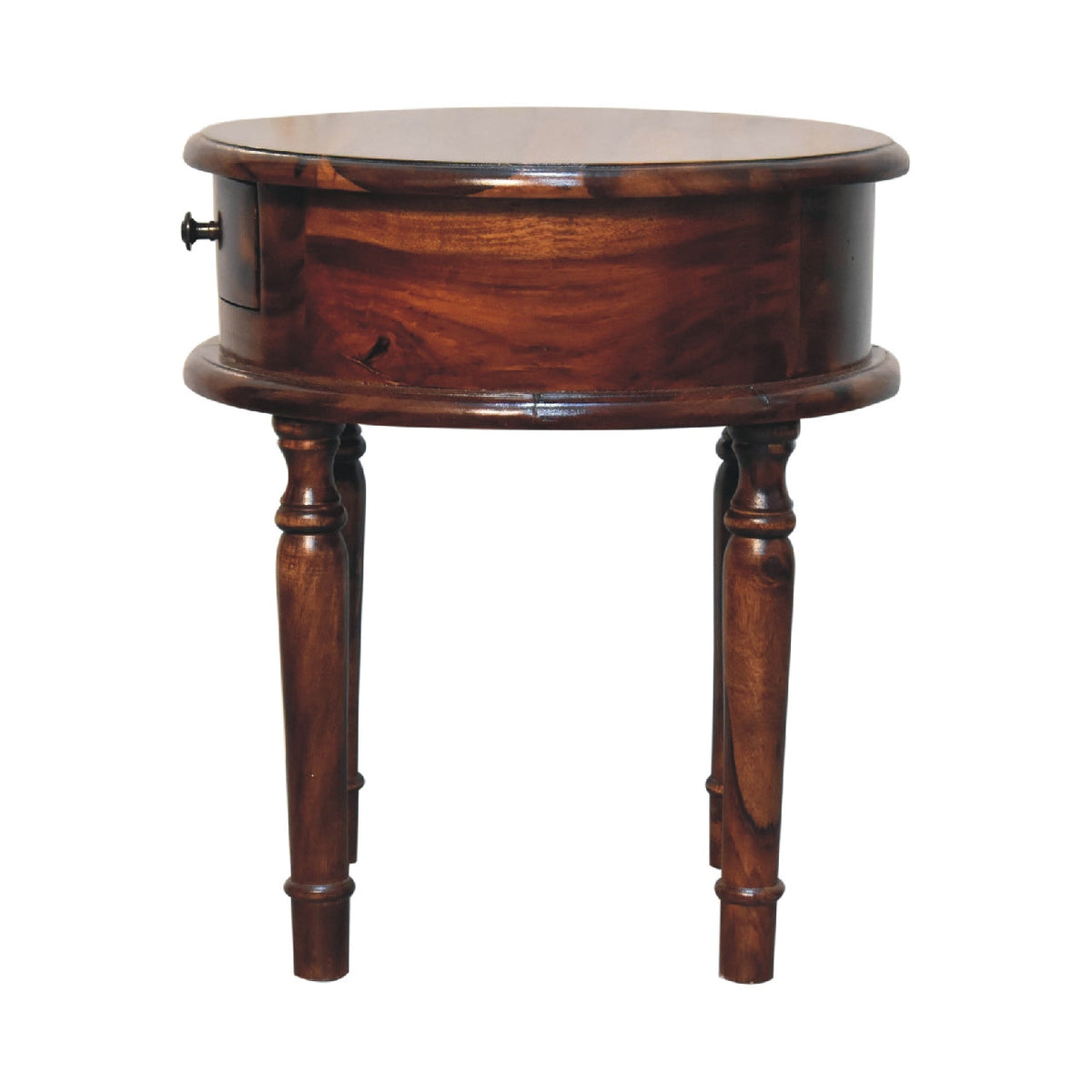 Honey finish Turned Leg Bedside Table