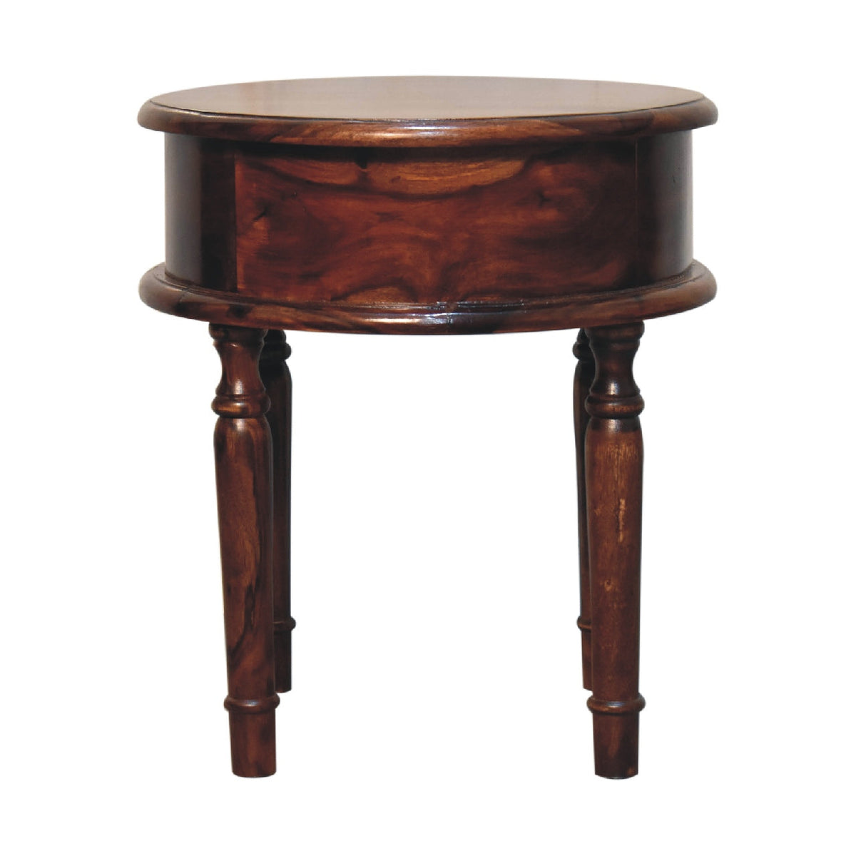 Honey finish Turned Leg Bedside Table